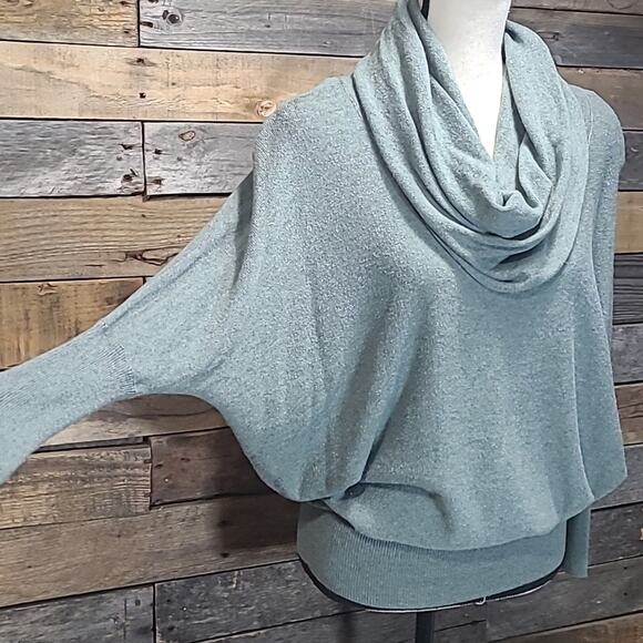 Anthropologie Sweater Cowl Neck Green Between Me & You Dolman Sleeve Small - Picture 2 of 8